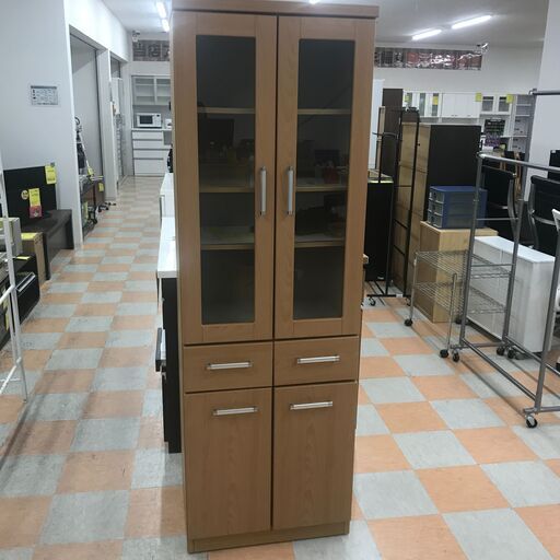 ジャングルジャングル石川金沢店】 食器棚 木目 ナチュラル W60×D42