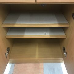 【ｼﾞｬﾝｸﾞﾙｼﾞｬﾝｸﾞﾙ金沢店】  食器棚 木目/ﾅﾁｭﾗﾙ W60×D42×H176 クリーニング済み												の画像