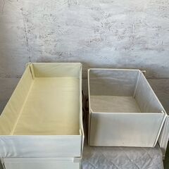 【ジモティ限定特価】折りたたみケース 3点セット まとめ 収納ケース 折りたたみ可能 収納箱 ケース Y2202の画像