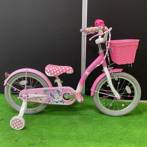 【子供用自転車16インチ】ides アイデス　ミニーマウス・ポルカドット【引取限定・現状渡し】三重県