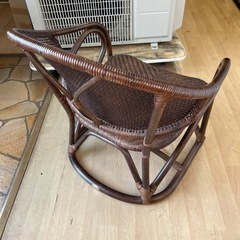 【リサイクル市場エコ伊川谷】 KAZAMA / 風間 ラタンチェア アームチェア W53H62.5D47cm【取りに来られる方限定】の画像