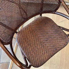 【リサイクル市場エコ伊川谷】 KAZAMA / 風間 ラタンチェア アームチェア W53H62.5D47cm【取りに来られる方限定】の画像