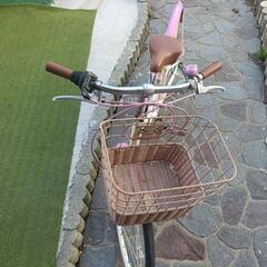 24インチ自転車（ビンク）の画像