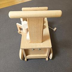 森のパズルバス MOCCO 【木製】【乗り物おもちゃ】【日本製手押し車】　歩行器　知育玩具　パズル　積み木　の画像