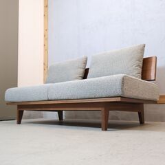 SHIGIYAMA(シギヤマ家具)のforP’s RIDGEⅡ(フォーピース リッジ) 2人掛けLDチェアです。ウォールナット材を使用した落ち着きのある2シーターソファ。ナチュラルや北欧スタイルに！の画像