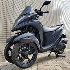 【普通免許仕様もOK】トリシティ155ABS「マットブラック」走行2.7万km台 自賠責保険付★TRIX★の画像