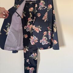 【引越し】ASOS メンズ 花柄スーツセット（ジャケット42インチ・パンツW34/L36）3,000円の画像