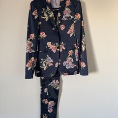 【引越し】ASOS メンズ 花柄スーツセット（ジャケット42インチ・パンツW34/L36）3,000円の画像