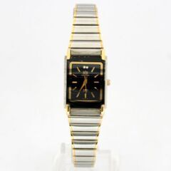 動作品 HILTON QUARTZ クオーツ式腕時計 HQ0013 3針 ブラックダイヤル スクエア レディース 25年9月電池交換 札幌市 清田区 平岡の画像
