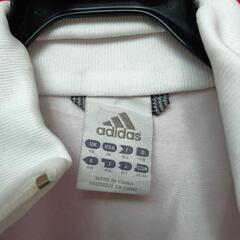 adidas　ホワイトジップアップ　ジャージの画像