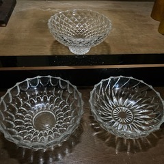 昭和のガラス皿、コップほかの画像