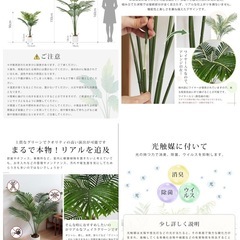 フェイクグリーン 大型 ✨観葉植物✨光触媒  空気清浄 消臭 抗菌  おしゃれ  インテリア   （90cm)の画像