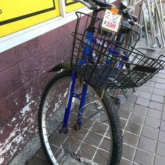 リサイクルショップどりーむ鹿大前店　No.406　22148W　青色　26インチ　ライト、鍵なし　6段切替故障の為、変速不可の画像
