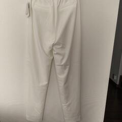 ラ・コルテ　エイジレス　ウール混ストレッチパンツ（ペチパンツ付）　オフホワイト　Sの画像