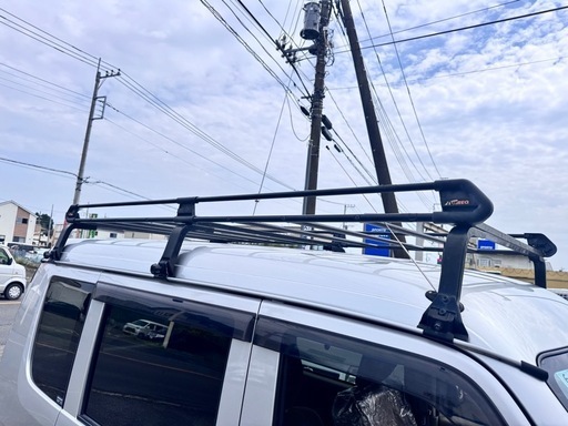 軽バン（エブリィ）  ハイルーフ  ルーフキャリア TUFREQ タフレック P+シリーズ プラス 6本脚