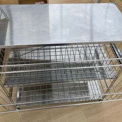 ★ジモティ割引あり★【リユースのサカイ野々市店】ステンレスキッチンラック　シルバー　138(幅)×40(奥行き)×40(高さ)cm ※クリーニング済みの画像