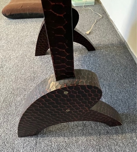 鎌倉彫 姿見 アンティーク鏡 日本板硝子 送料込み 鎌倉彫姿見鏡全身鏡アンティーク (よろず屋) 東山・おかでん