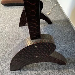 鎌倉彫　姿見鏡　全身鏡　アンティークの画像