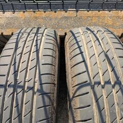N-BOX タイヤホイールセット155/65r14　PCD1004穴4.5j+45 バリ山 軽　引き取り限定　の画像