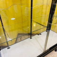 《売約済》　【お持ち帰り限定特別価格】　日本アルミ ガラス ショーケース 店舗什器 コレクションケース ディスプレイケース 展示棚 陳列棚 キャビネット 家具 収納 japan aluminum glass showcase store fixture collection case display case exhibition shelf cabinet furniture storageの画像