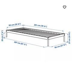 【決まりました】IKEA シングルベッドマットレス付きの画像