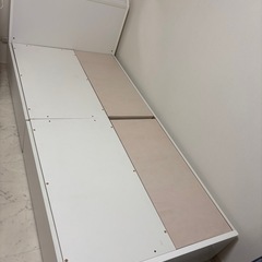ニトリ 収納ベッド ホワイト マットレス 寝具セット の画像
