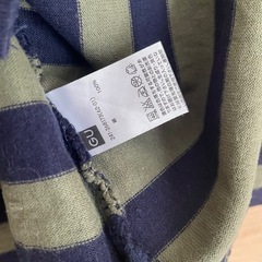 ボーダー　クロップド丈　五分袖　トップス　Ｌの画像