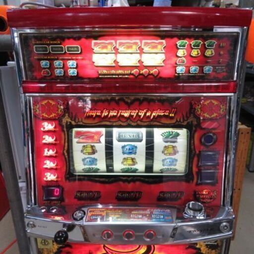 希少 パチスロ実機 4号機 パイオニア 兜 コイン使用 スロット機