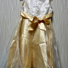 美品！パーティードレス　子供ドレス　キッズフォーマル ピアノ発表会結婚式130 カチューシャ付きの画像