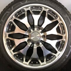 走行短め【DURATURN MOZZO STX 285/45R22】夏タイヤ【DeCORSA ウォリアー 22インチ 9.5J5HPCD150+50】LX ランクル200等　(STA022MY)の画像