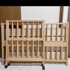 ベビーベッドSAWA BABY No19. S型スクレ ベルト付の画像
