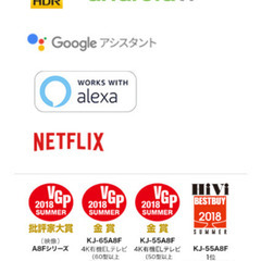 大画面 SONY ソニー 4K有機ELテレビ 65インチ KJ-65A8F ブラビアの画像