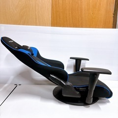 GALAXHERO ゲーミングチェア 座椅子 メッシュ  ブルー ×ブラックの画像