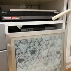 テレビ台　白　傷汚れ多少有りの画像