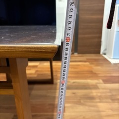 リビングテーブル長さが広げることができます。の画像