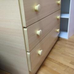 収納　木製　5段タンスの画像