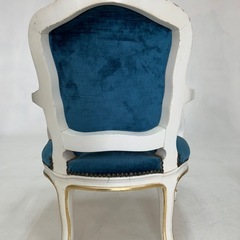 イギリス アンティーク 猫脚 肘掛け チェア コーデュロイ ロココ調