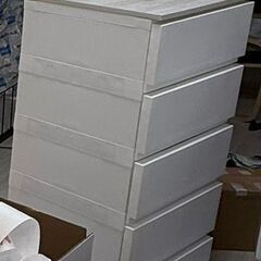 ニトリ　プラスチック製チェスト（5段／木目調天板付き）　商品コード:8410907の画像