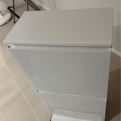 フタ付き2段ゴミ箱　ペダル式の画像