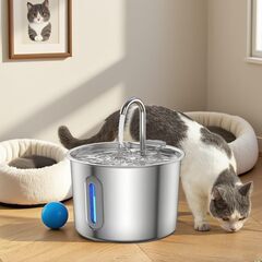 猫用ペット給水器 2.2L ステンレス製 循環式 静音設計の画像