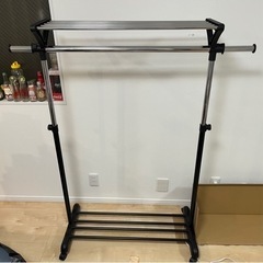 上棚付き　伸縮　ハンガーラック　耐荷重22kgの画像