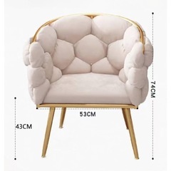 ベルベット チェア 椅子　イスの画像