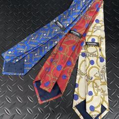 🔴CHANEL シャネル ブランド ネクタイ3本セットの画像