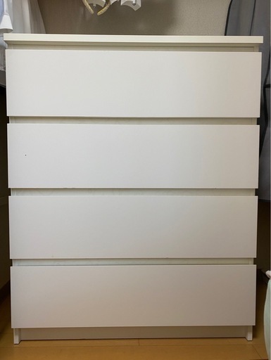 IKEA MALM(マルム) ホワイト チェスト(引き出し×4)