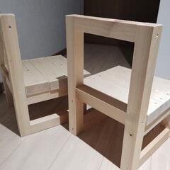 木のイスの画像