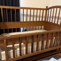 木製ベビーベッド　120×70の画像