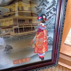 レトロ 額 金閣寺 舞妓の画像