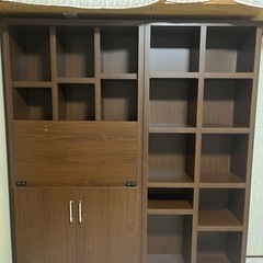 【9月21日まで】デスク　勉強机　一体型　棚　書斎　オフィス　キャビネットの画像