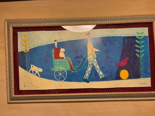 アノラ・スペンスがシルクスクリーンの版画で制作した絵画「人力車」