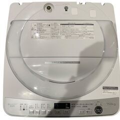 【⭐️全額返金保証⭐️】★SHARP 全自動電気洗濯機 ES-GE7E-W 2021年製の画像